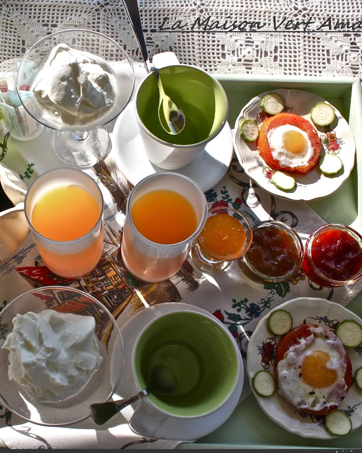 Breakfast featuring local ingredients